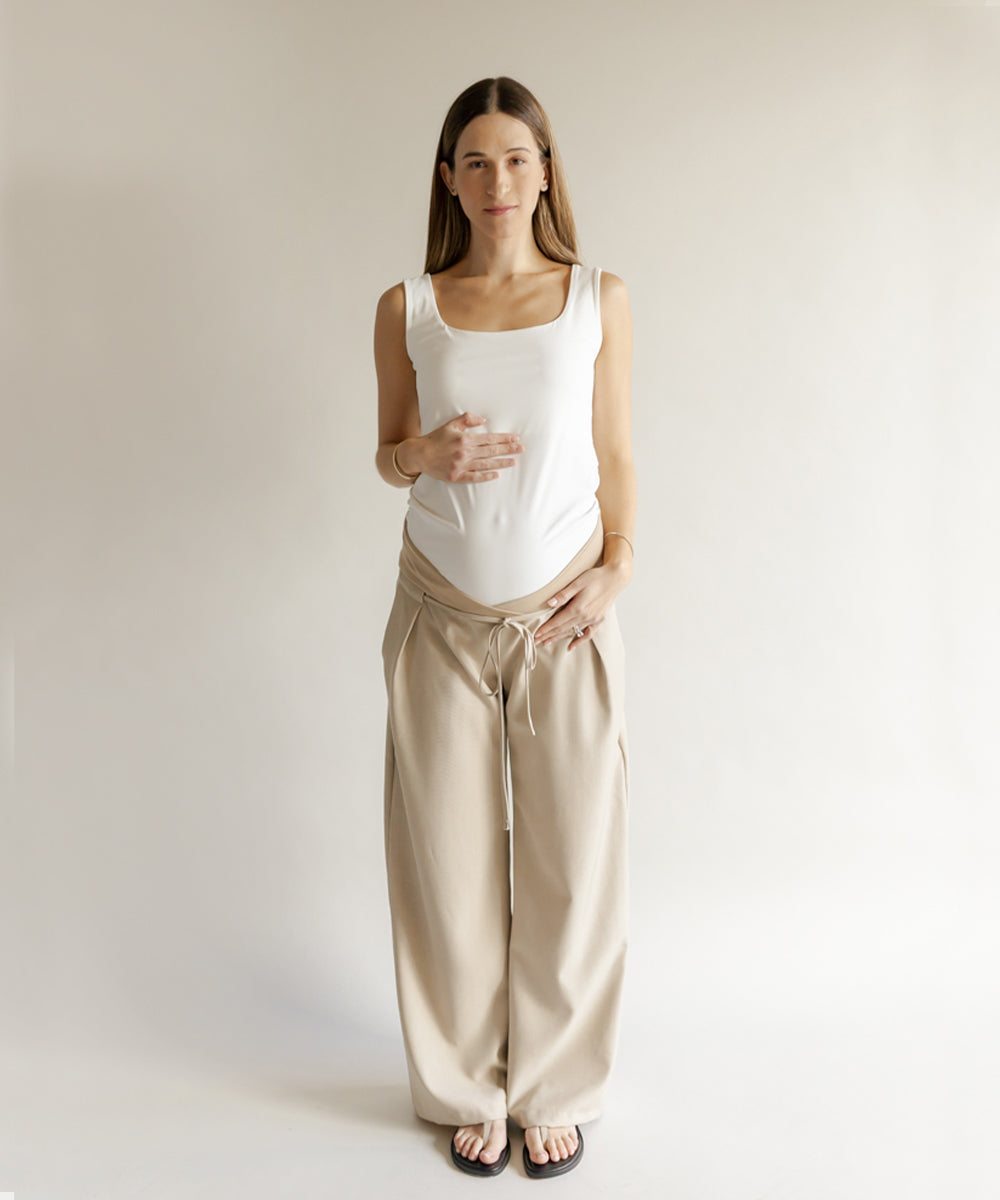 LOW RISE PANTS BEIGE