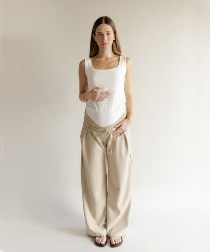 LOW RISE PANTS BEIGE