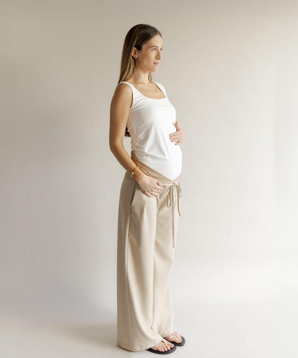 LOW RISE PANTS BEIGE