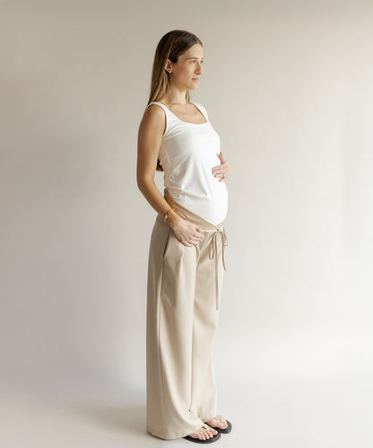 LOW RISE PANTS BEIGE