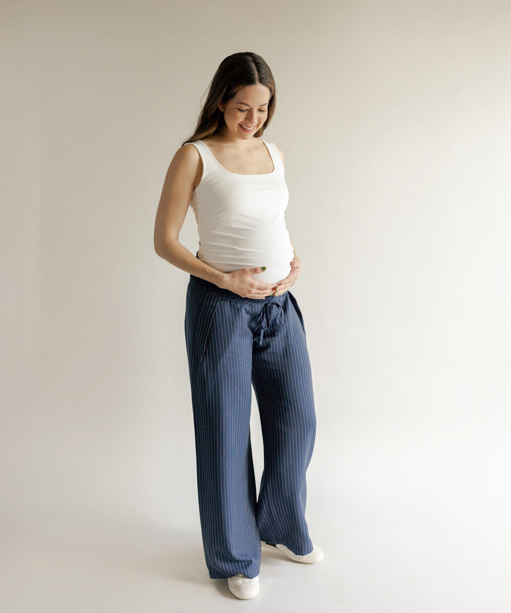 LOW RISE PANTS NAVY