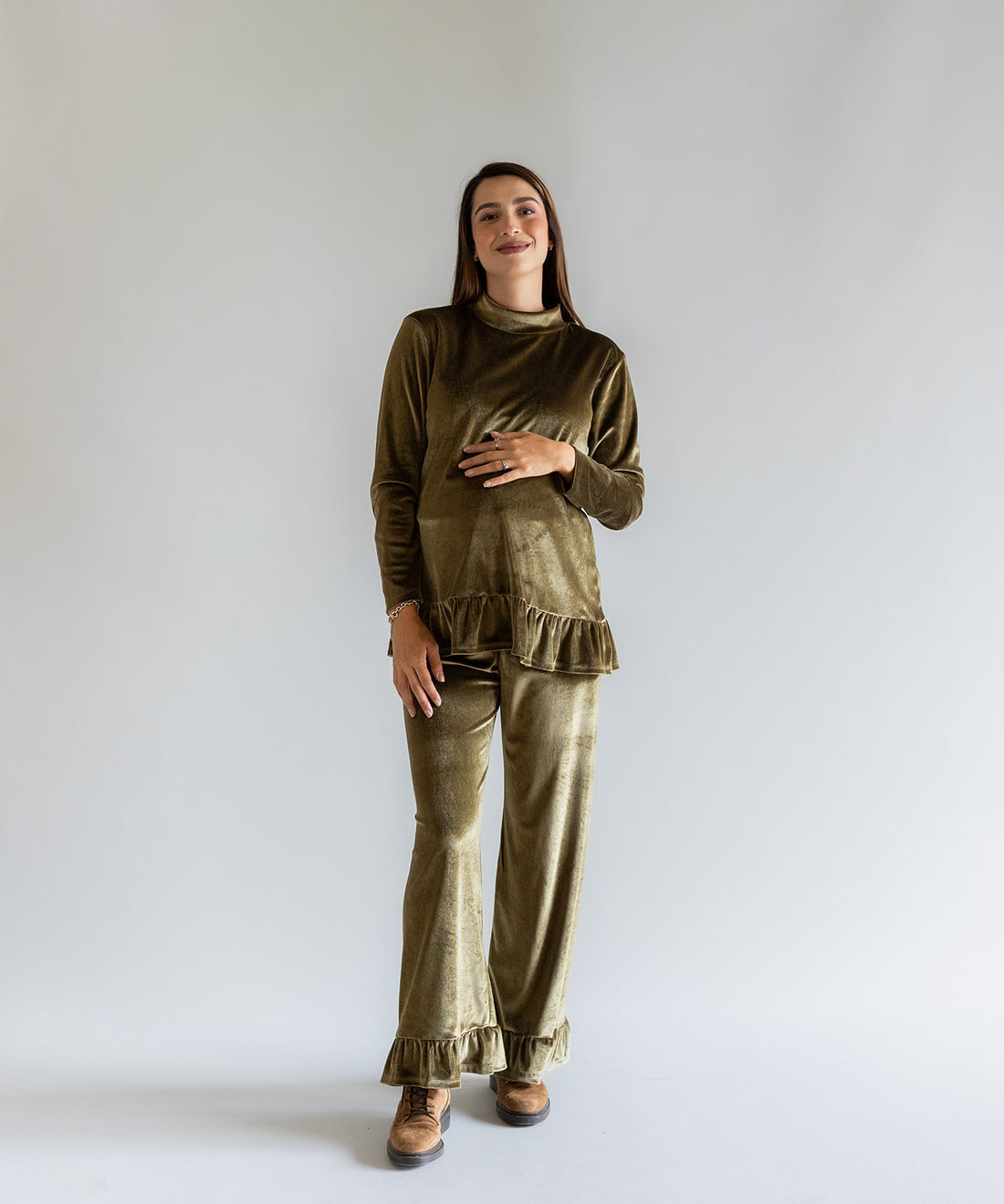 ELORA LONG SLEEVE SET OLIVE