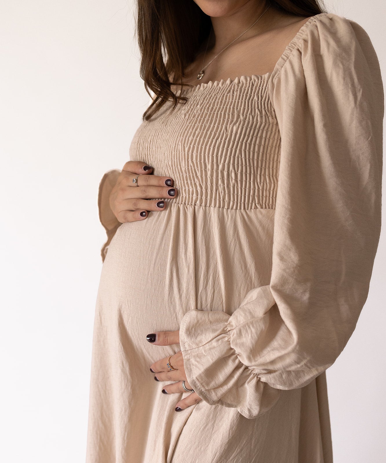 FALL ETHEREAL DRESS BEIGE MUM PREGGO FALL ETHEREAL DRESS BEIGE MUM PREGGO