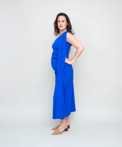 ONE SHOULDER DRESS BLUE
