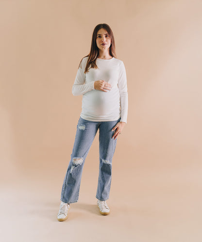 LONG SLEEVE T-SHIRT IVORY