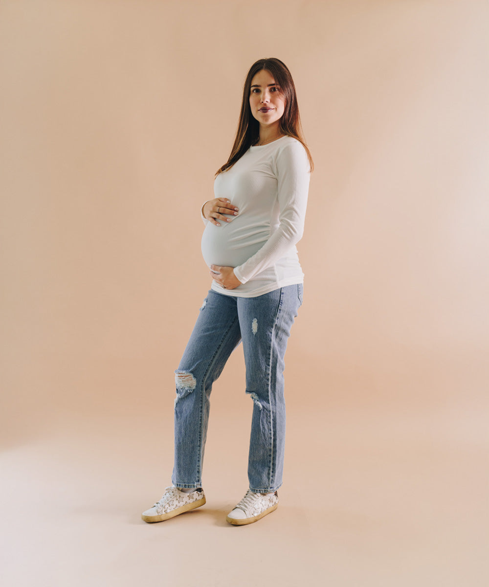 LONG SLEEVE T-SHIRT IVORY