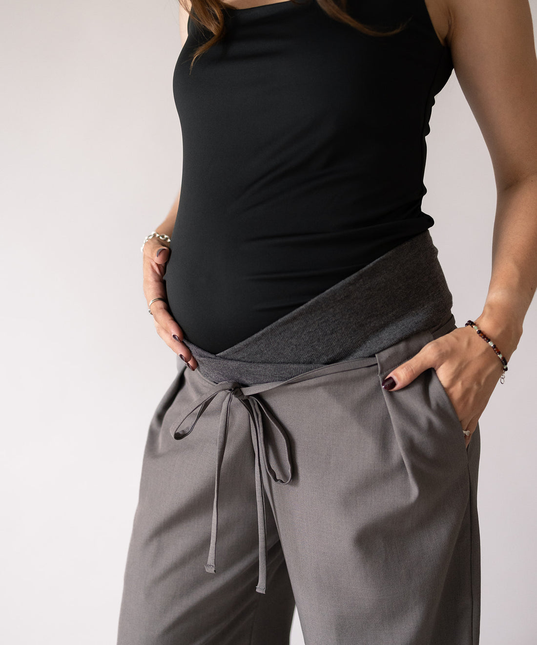 LOW RISE PANTS GRAY