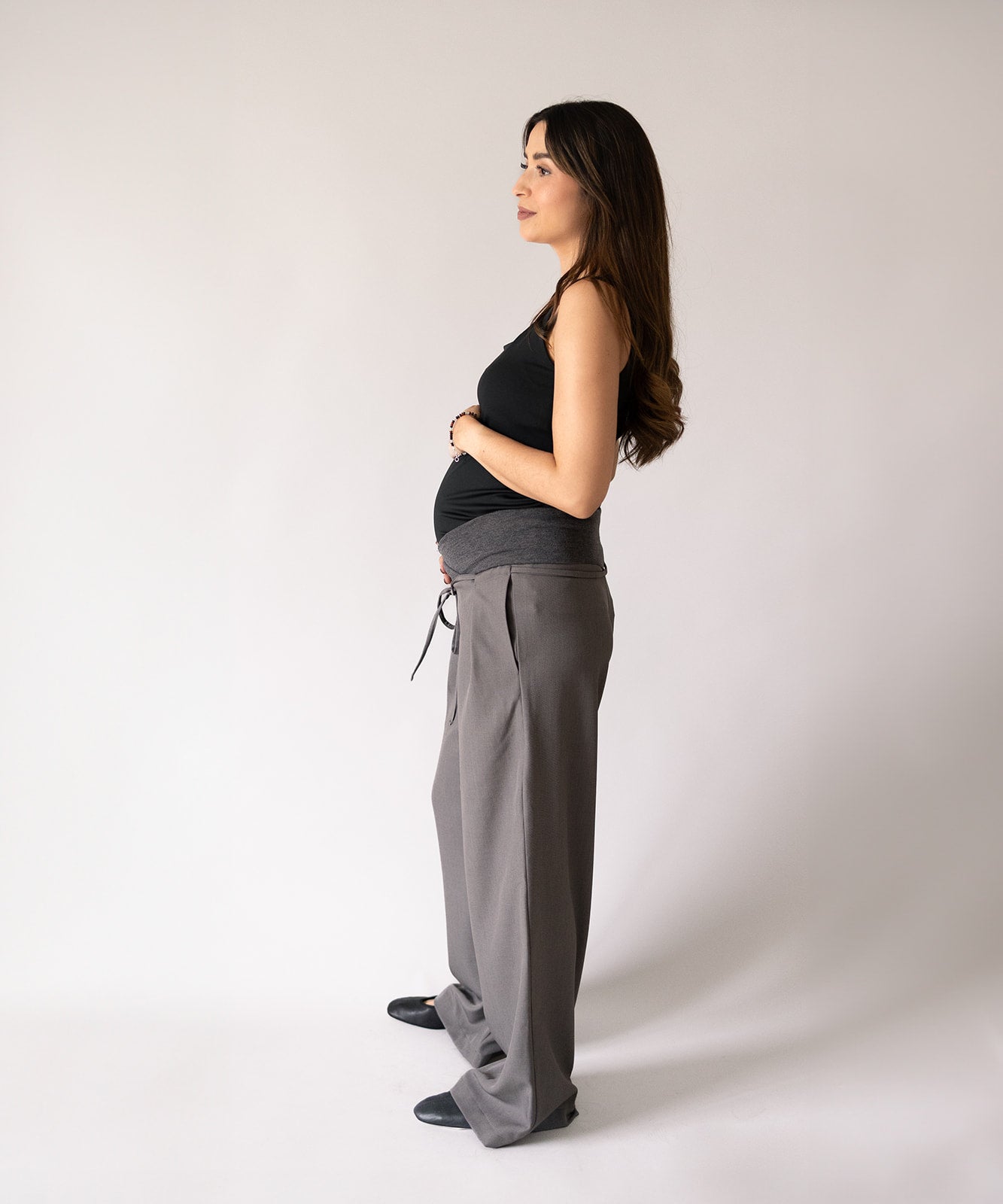 LOW RISE PANTS GRAY