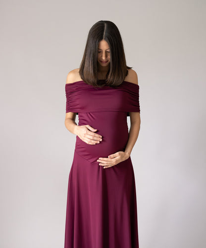MAXI DRESS BURGUNDY