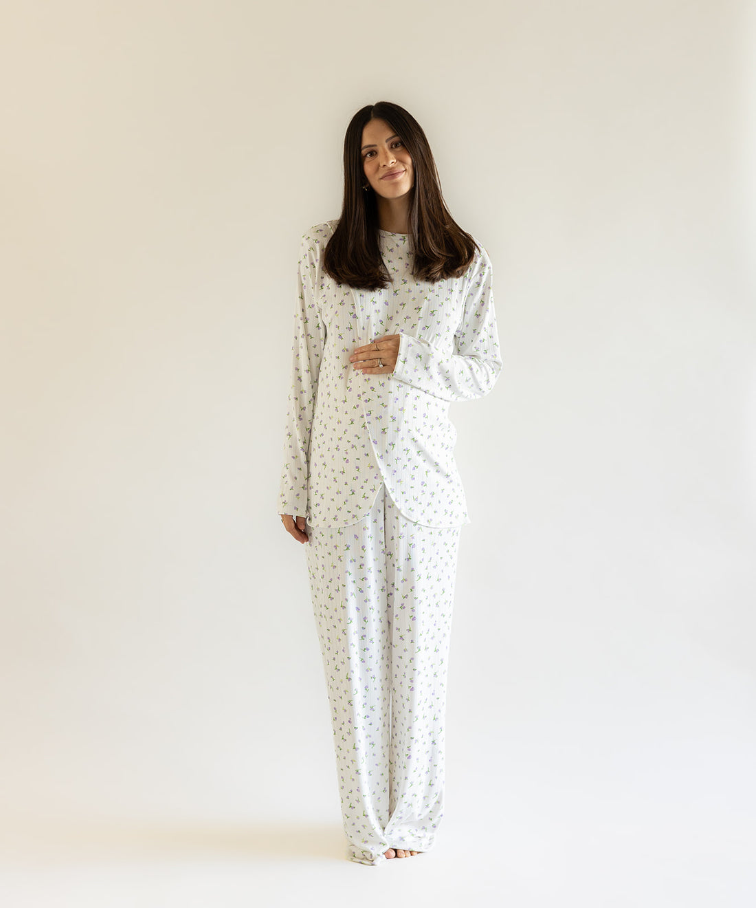 NIGHT IN NURSING PIJAMA LILA PRINT