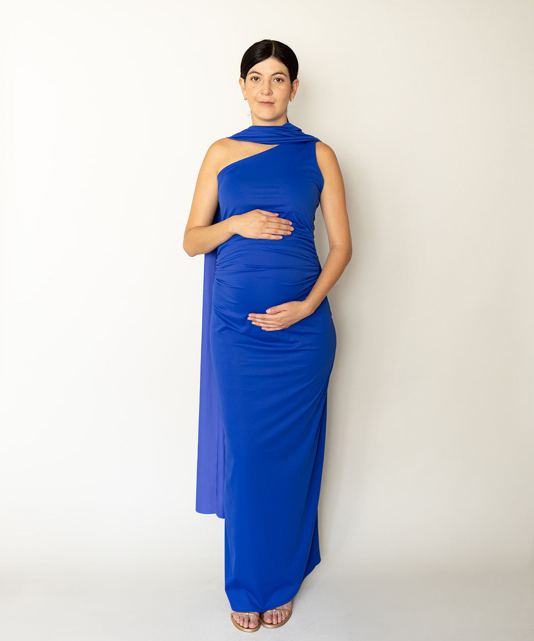 ONE SHOULDER DRESS BLUE