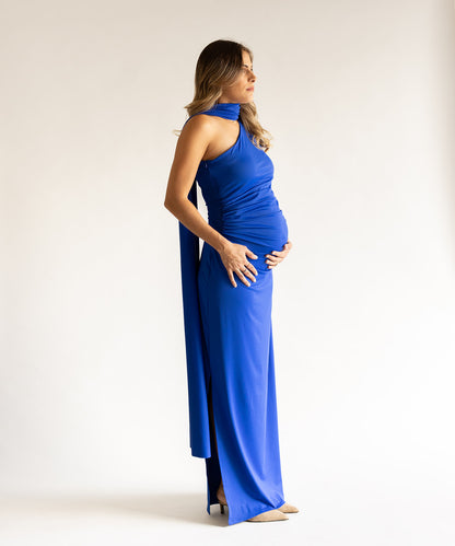 ONE SHOULDER DRESS BLUE