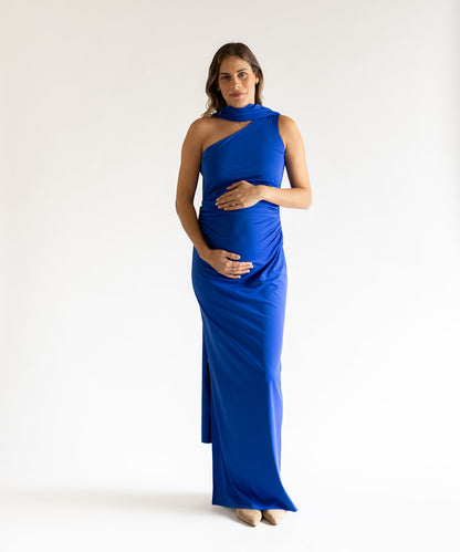 ONE SHOULDER DRESS BLUE