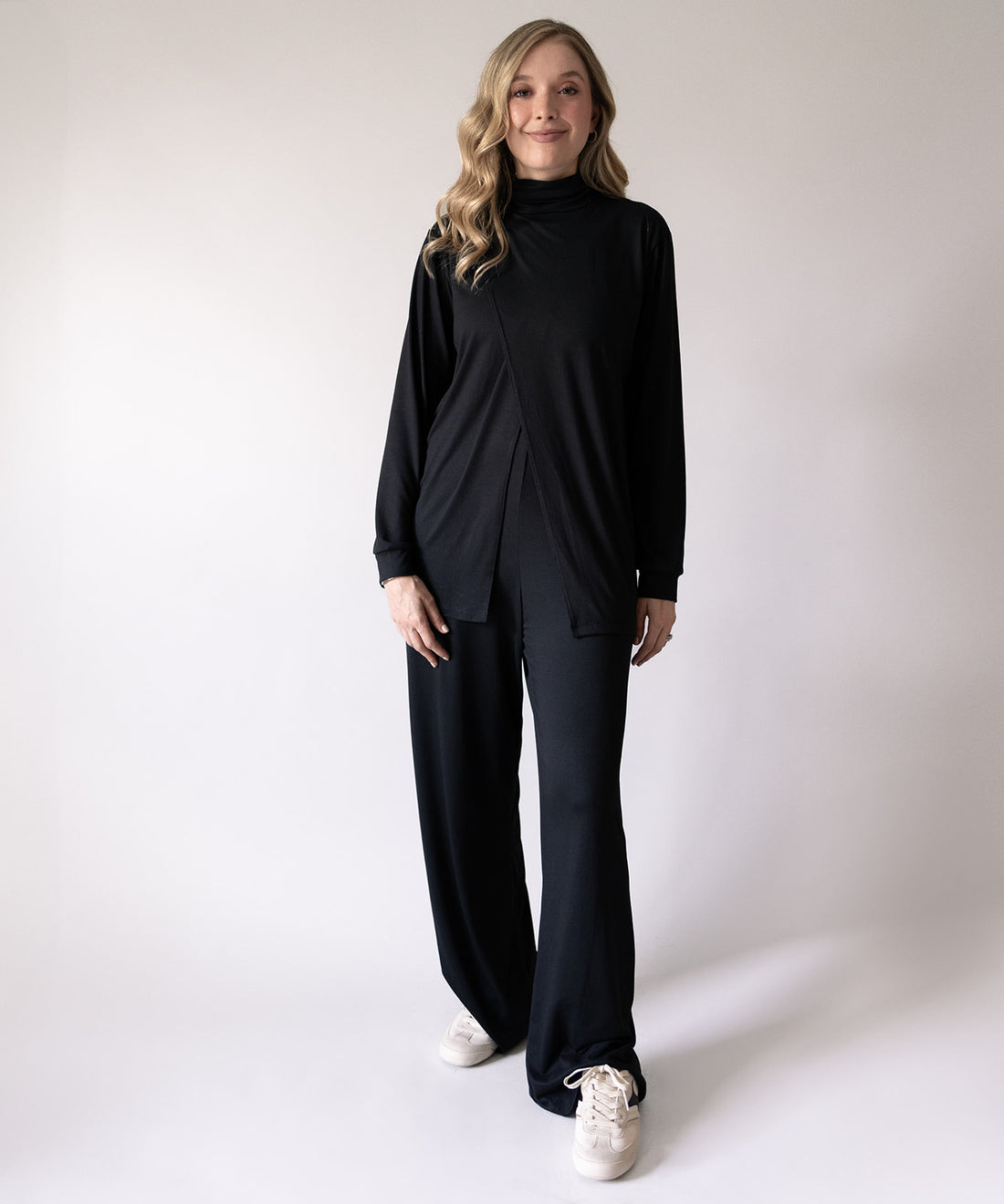 SIMPLE LONG SLEEVE SET BLACK