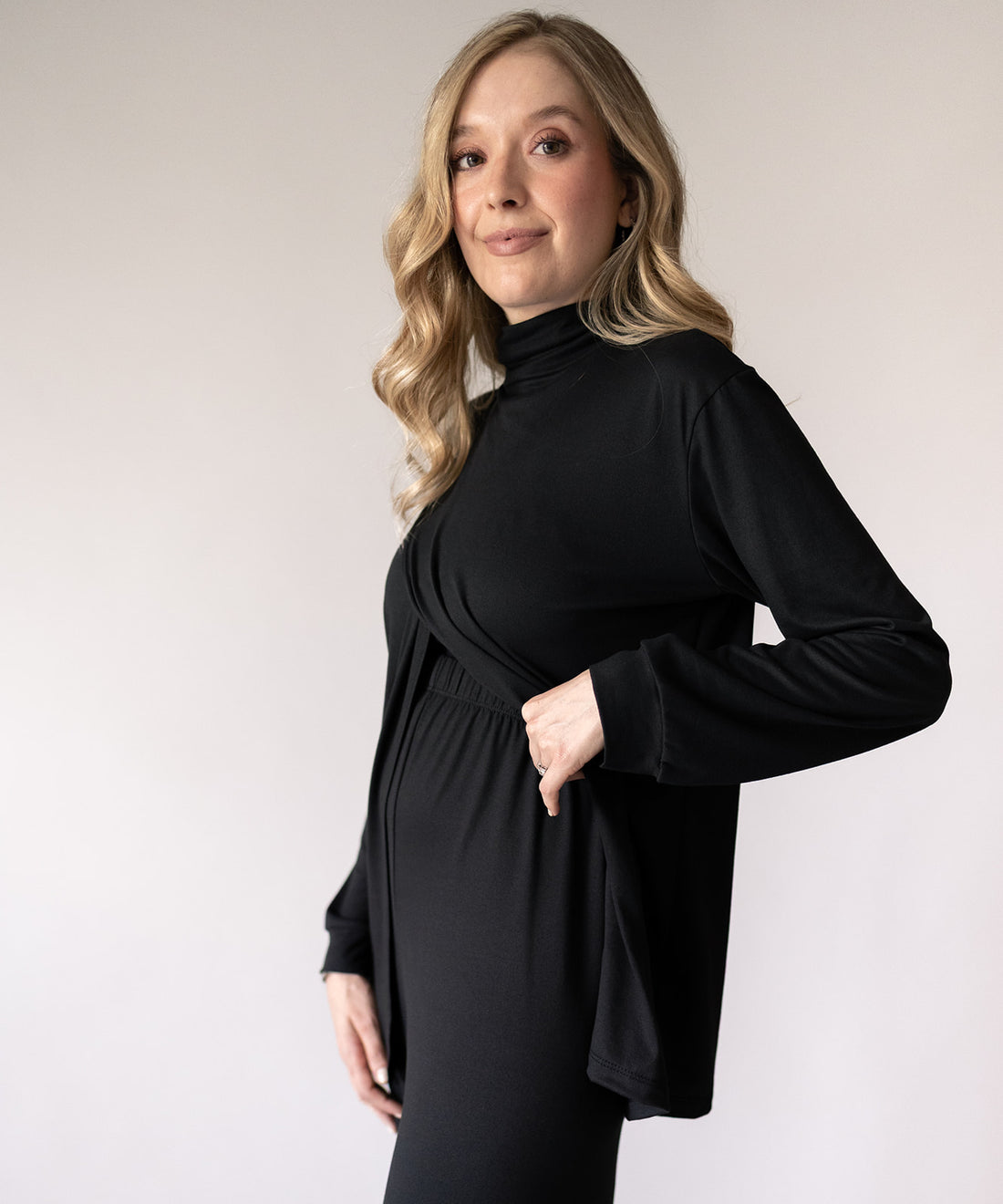 SIMPLE LONG SLEEVE SET BLACK