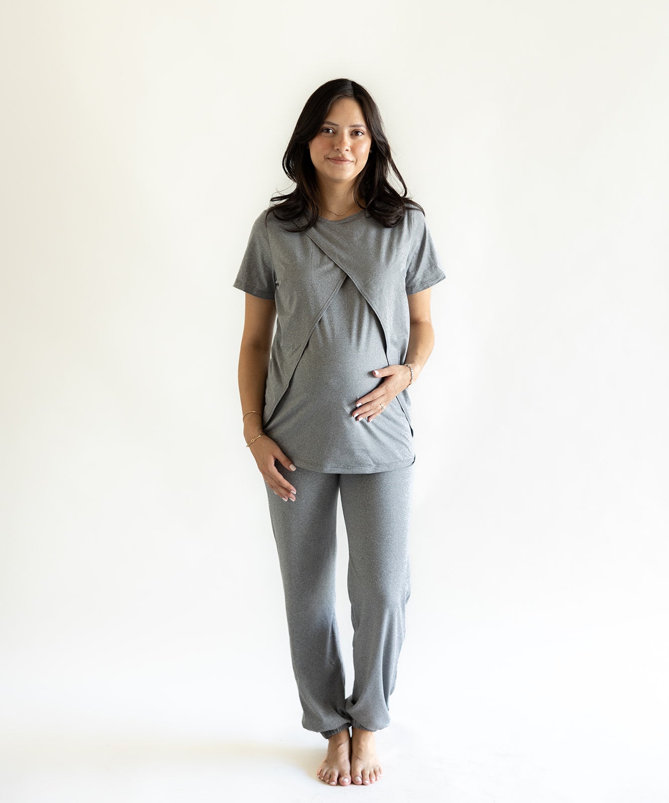 NURSING GRAY PIJAMA BUNDLE