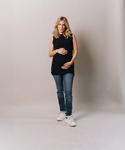 SUMMER SLEEVELESS SHIRT BLACK