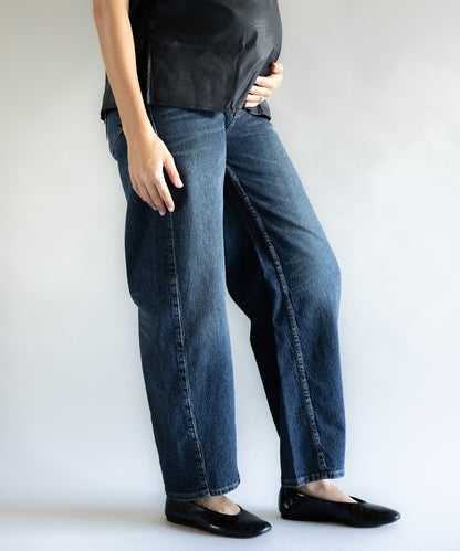 BARREL DARK JEANS