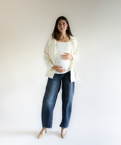 BARREL DARK JEANS