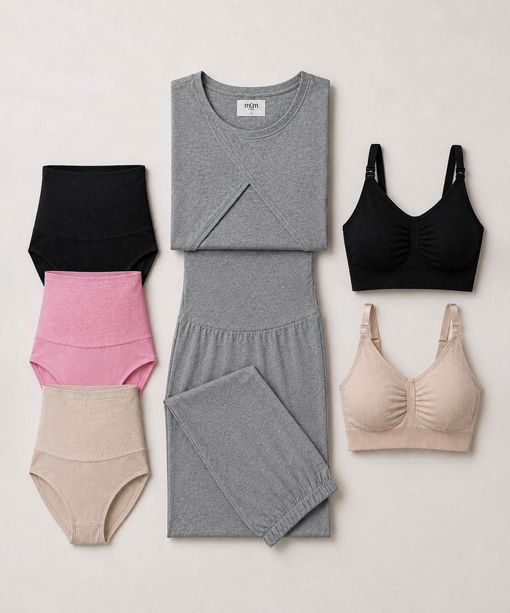 NURSING GRAY PIJAMA BUNDLE