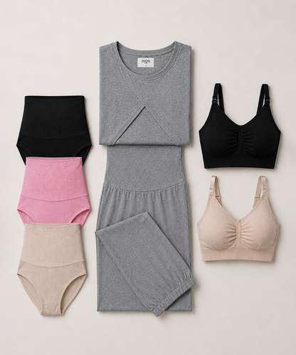 NURSING GRAY PIJAMA BUNDLE