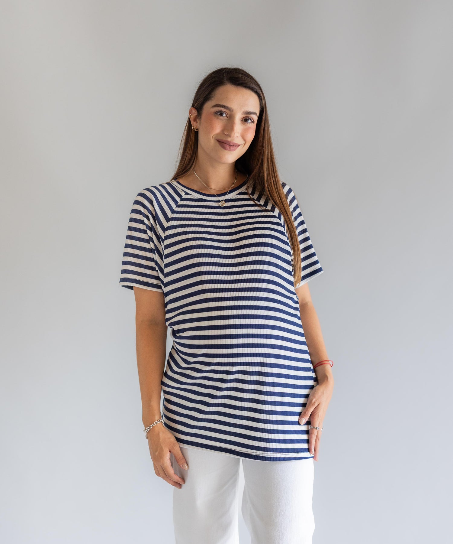 OVERSIZE NURSING T-SHIRT NAVY