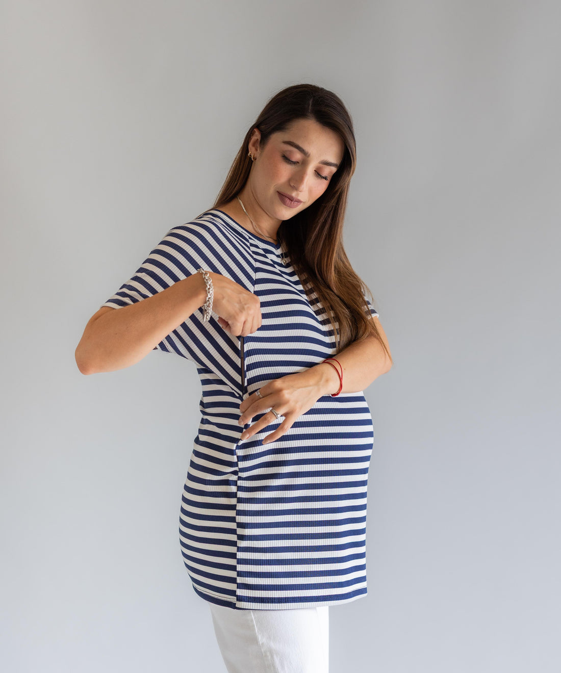 OVERSIZE NURSING T-SHIRT NAVY