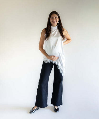 WIDE LEG BLACK JEANS