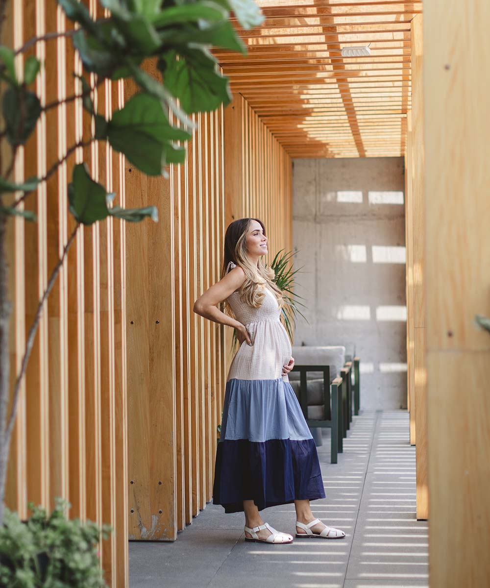 PALM SPRING DRESS BLUE