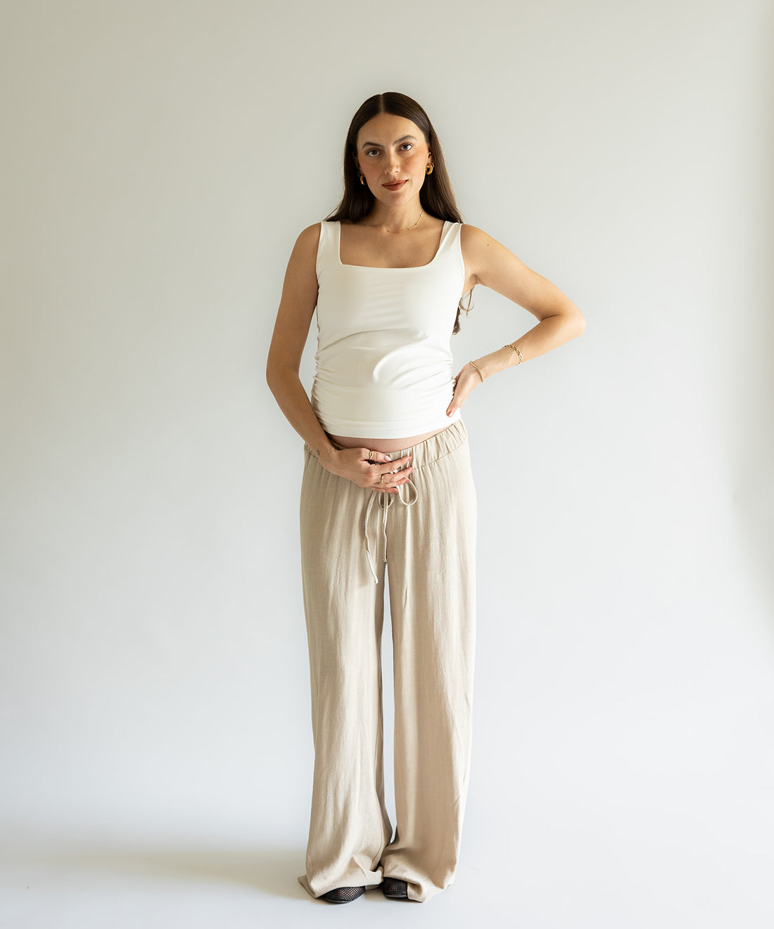 SOHO LOW RISE PANTS BEIGE