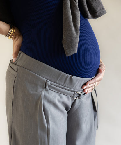 TAILORED LOW RISE PANTS GRAY